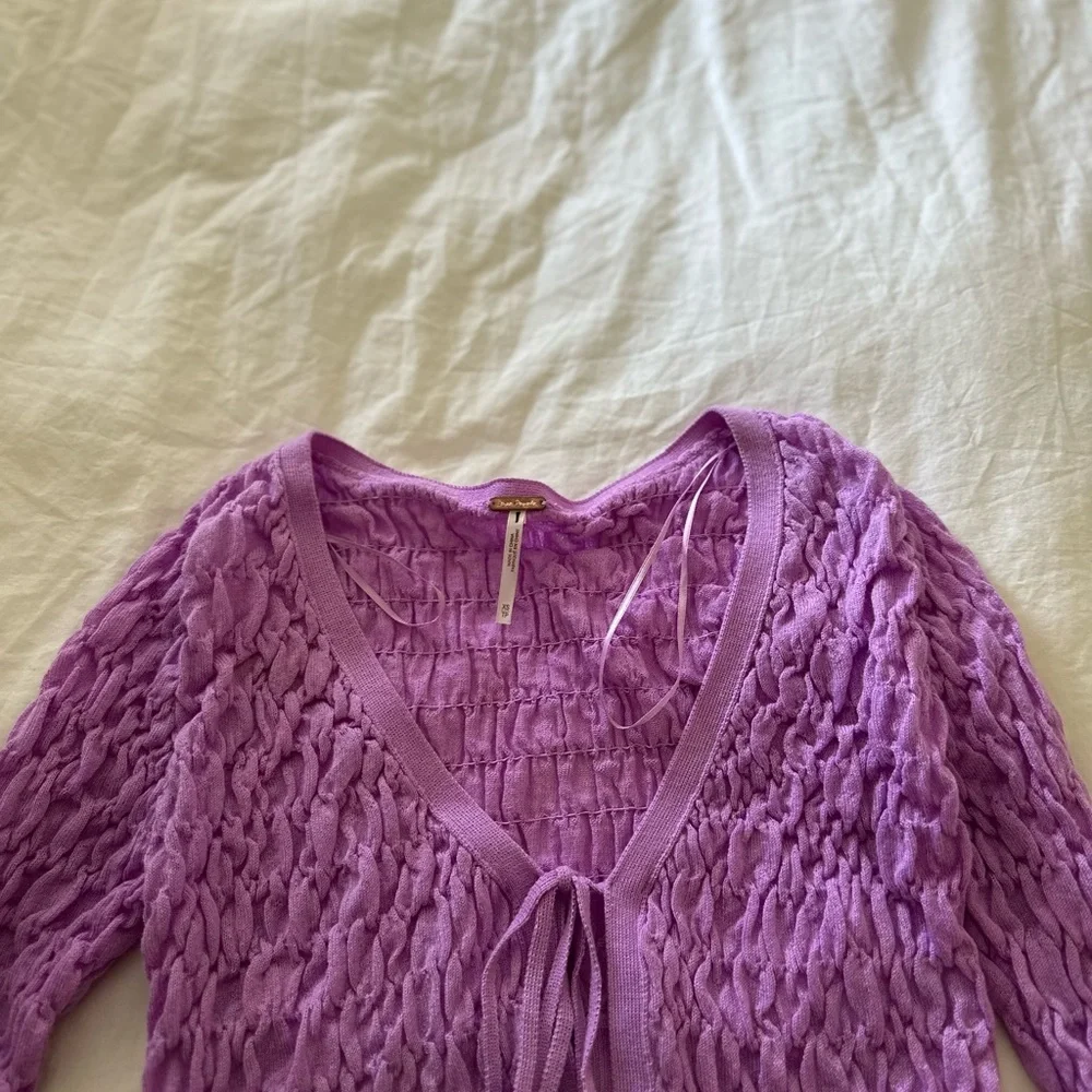 Free People Purple Long Sleeve blouse NWOT